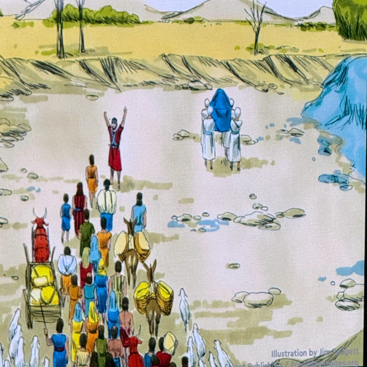 The crossing of the Jordan, illustration